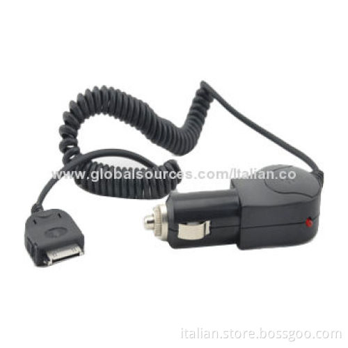 Car charger with data cable connector